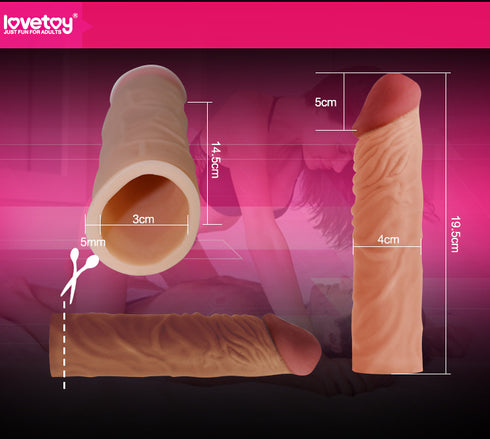 Pleasure X-Tender Penis Sleeve Brown 2 Inch